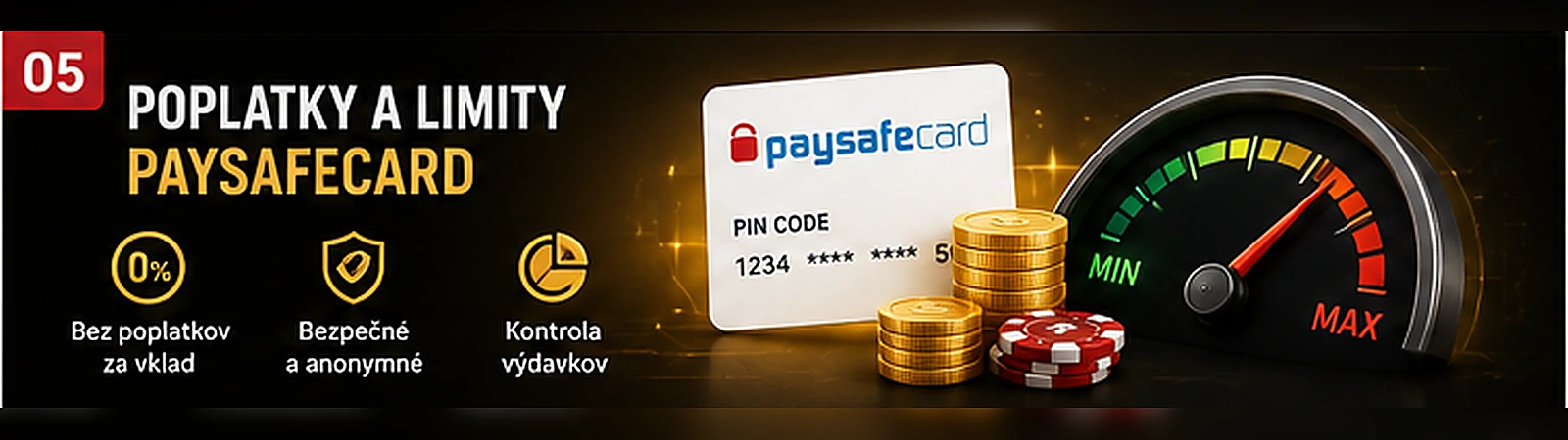 Poplatky a limity pri platbe cez Paysafecard