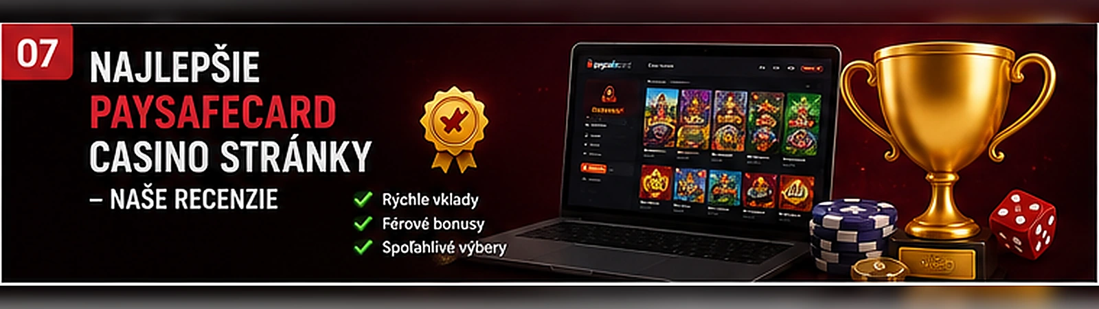 Porovnanie najlepších kasín s vkladom cez Paysafecard